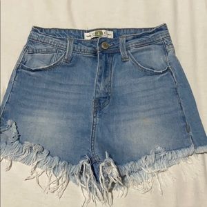 High Rise Jean Shorts